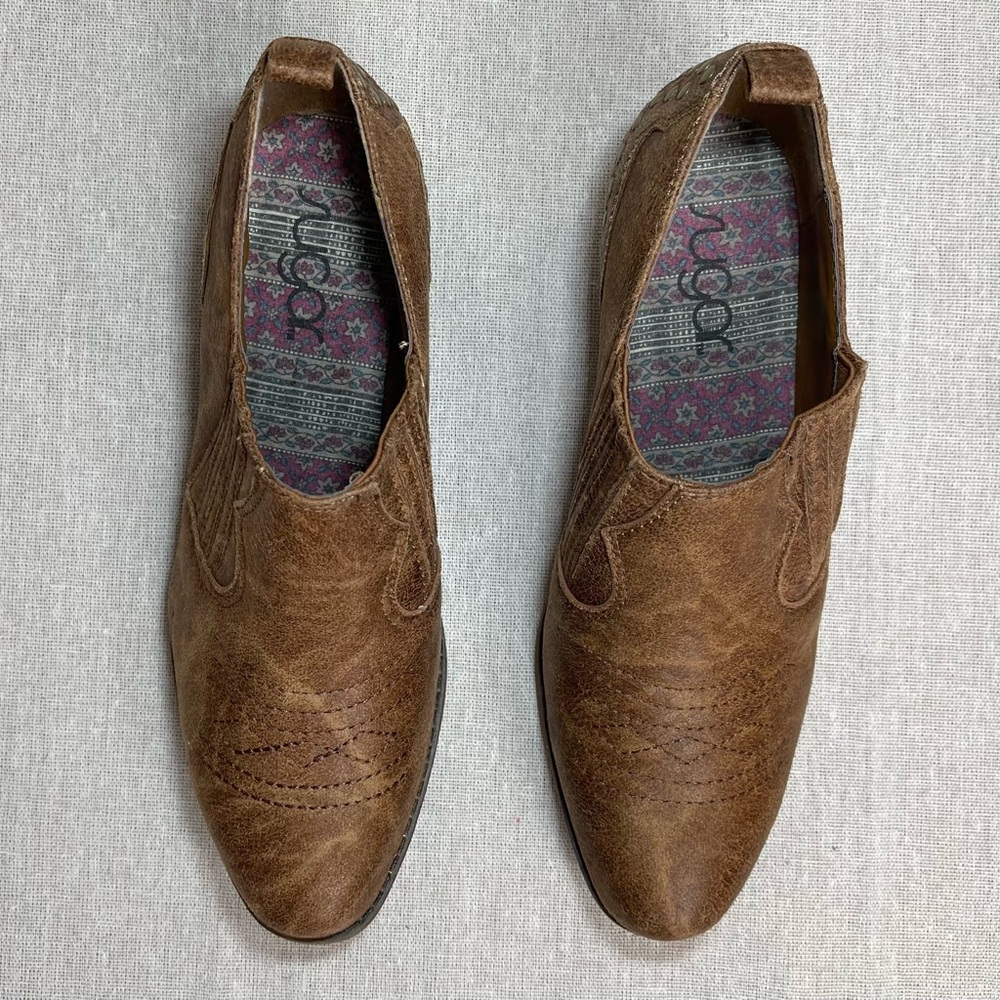 Sugar | Brown Western Style Studded Booties | Size 8 - Picture 2 of 9